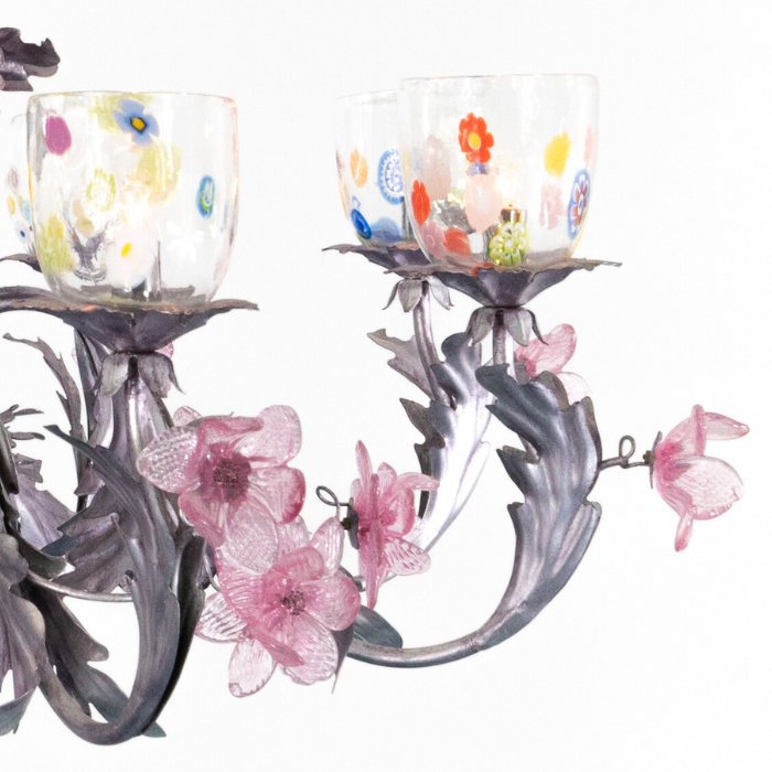 Blossom & Murrina Chandelier in Rose