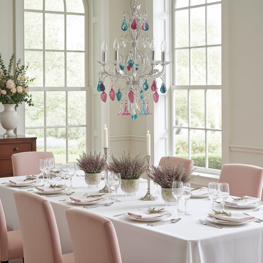 Emerald and Ruby Jewel Orchard Chandelier - Handcrafted Murano Glass Fruits